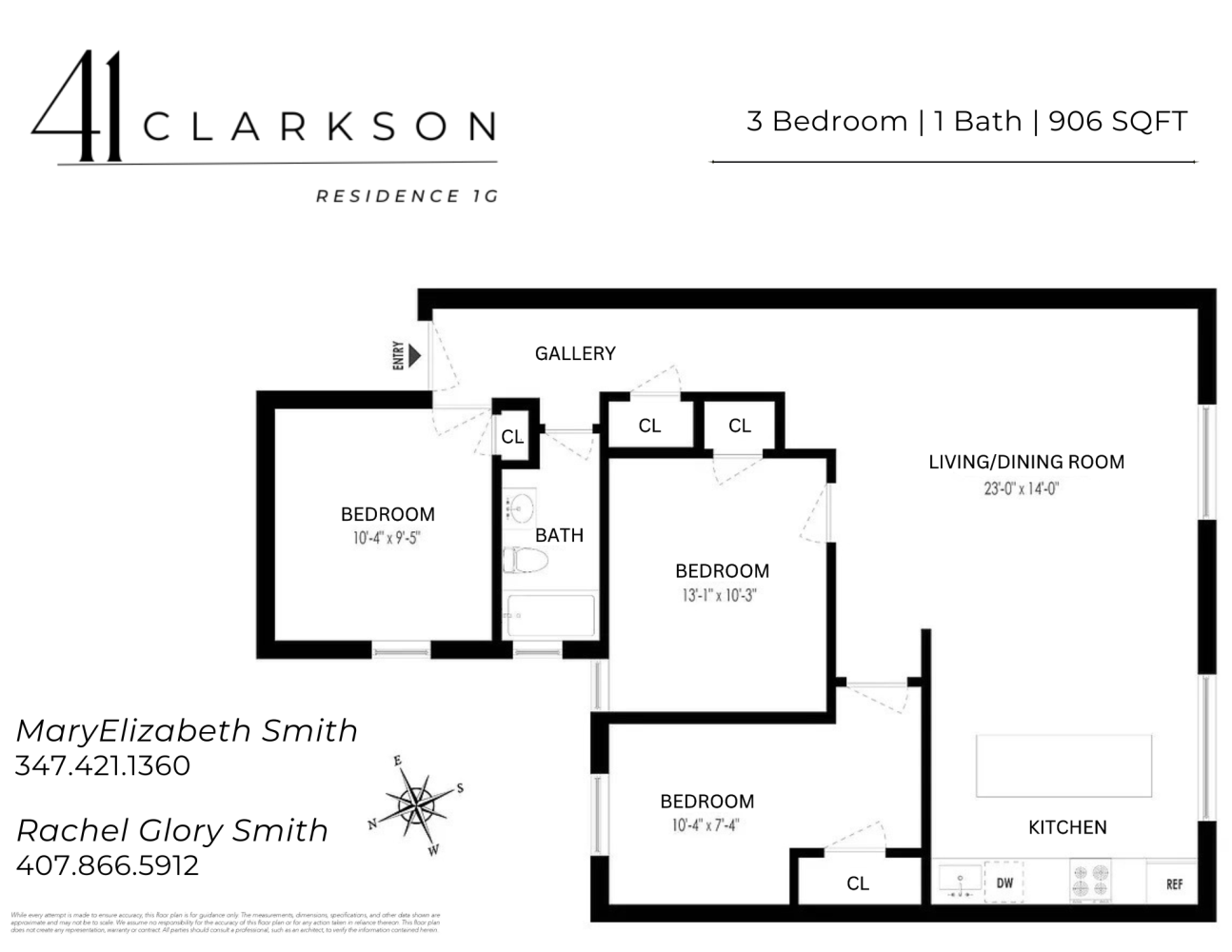 New York City Real Estate | View 41 Clarkson Avenue, 1G | Floorplan